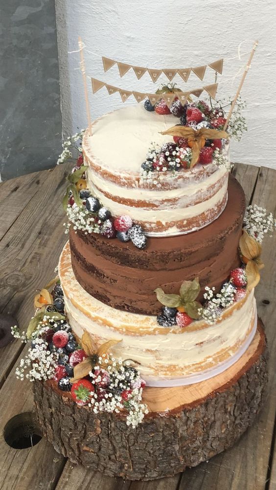 Semi Naked Wedding Cake Trend Arabia Weddings