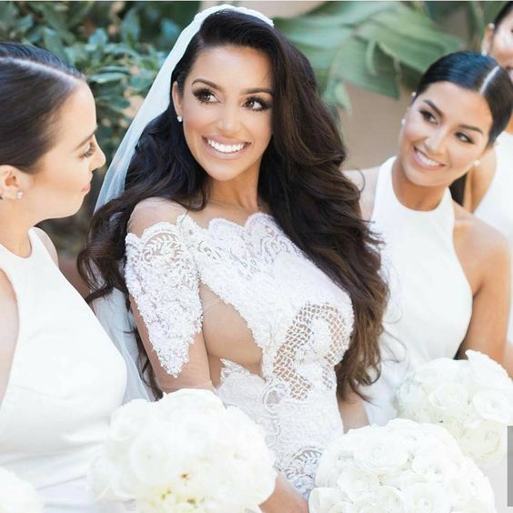 Hair Down Bridal Hairstyle Arabia Weddings