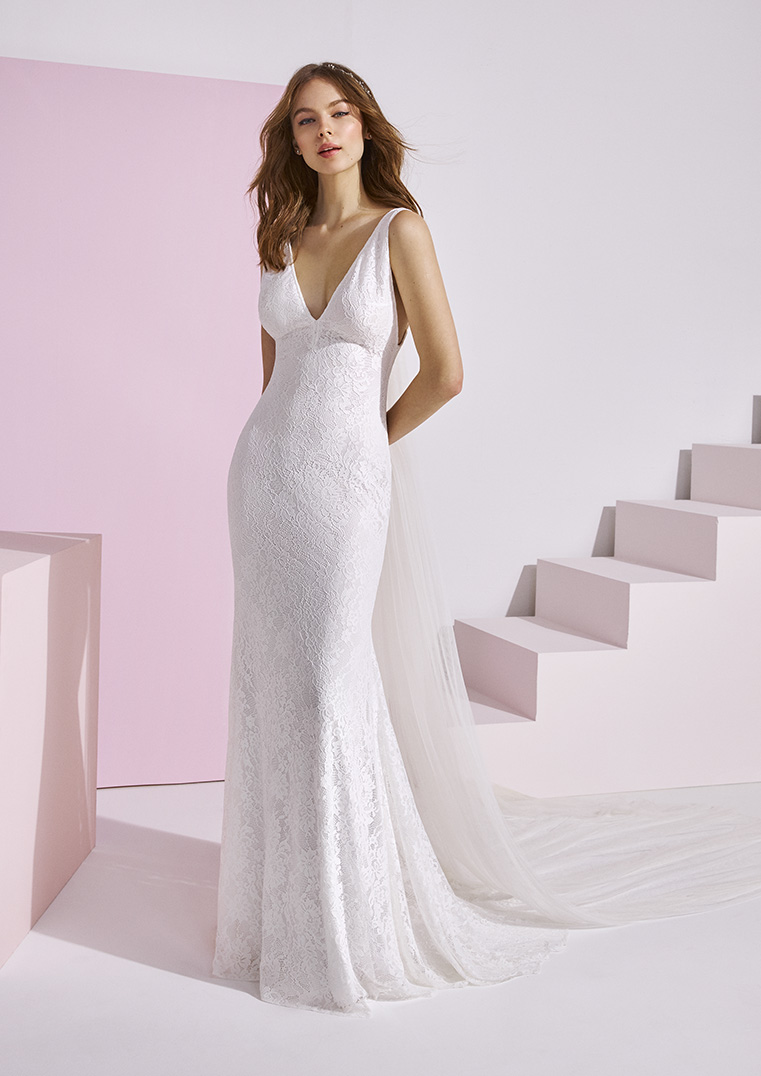 Pronovias 2020 White One Essentials Bridal Collection | Arabia Weddings