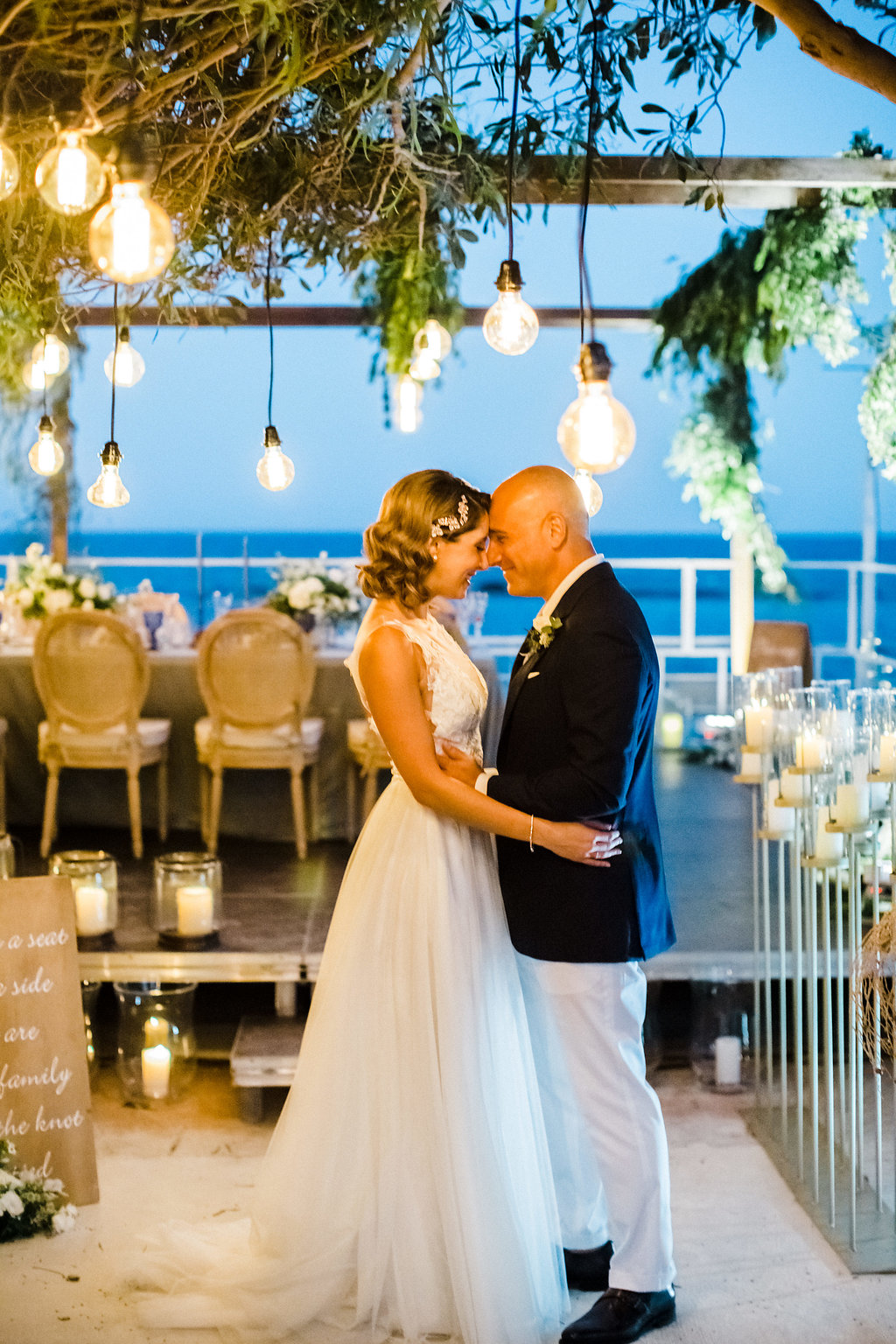 beach wedding party