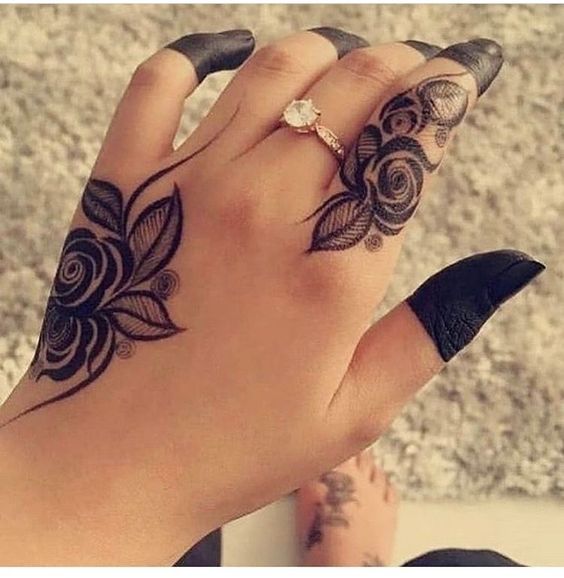 Rose Mehendi Designs Tattoo Ideas Arabia Weddings