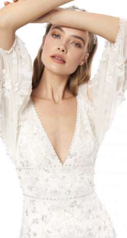 / UK 10 Jenny Packham Jenny Packham "Mariana" Wedding Dress Ivory on Ivory 