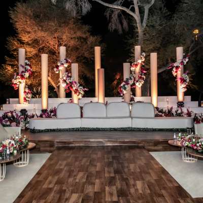 A Cylindrical Wedding Design in Doha