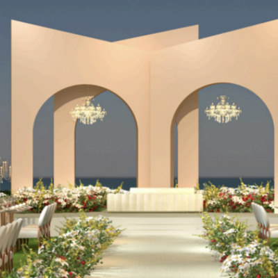 حزمة الأناقة الأساسية: ديكور راقٍ لحفل زفاف مثالي في دبي