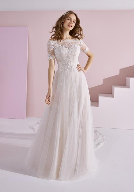 特価 ！pronovias 姉妹ブランドwhite one 袖付 Aライン-