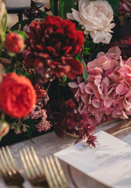 حفل زفاف بثيم السماء الوردية من تنظيم لايس ايفينتس