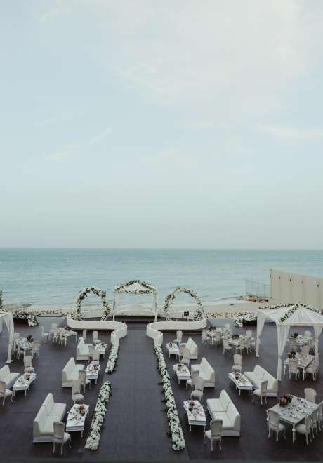 A Charming Seascape Wedding in Qatar