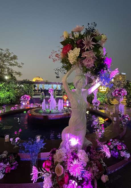 حفل زفاف بثيم حديقة الأزهار في مصر