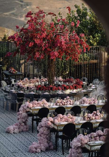An All Pink Alfresco Wedding in Jordan