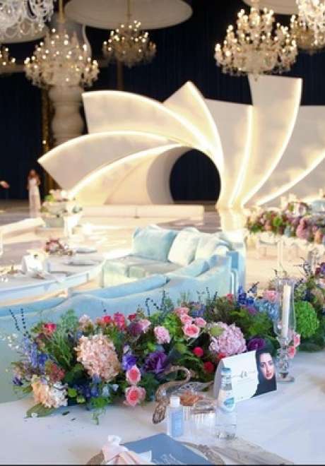 حفل زفاف بألوان الباستيل في الدوحة