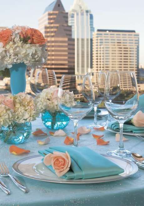 Your Wedding in Colors:  Peach and Blue