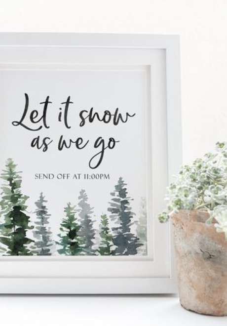 Beautiful Winter Inspired Signs for Your Wedding