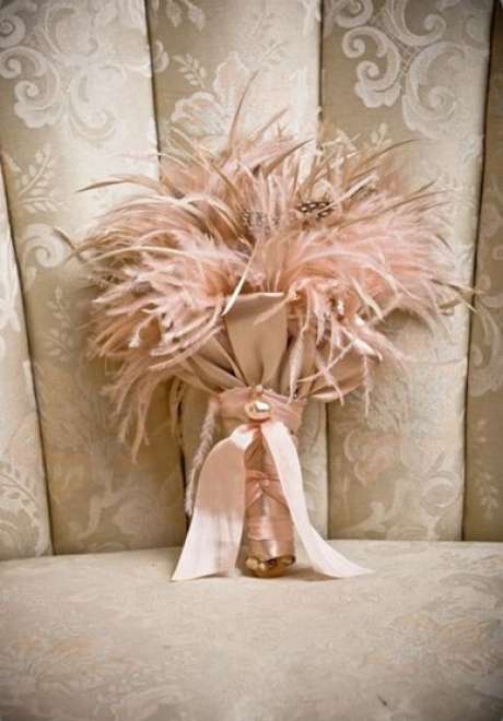 Feathers Wedding Bouquet 4