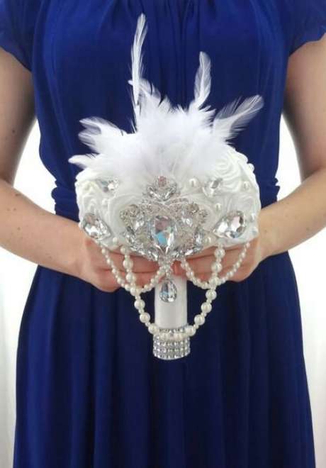 Feathers Wedding Bouquet 7