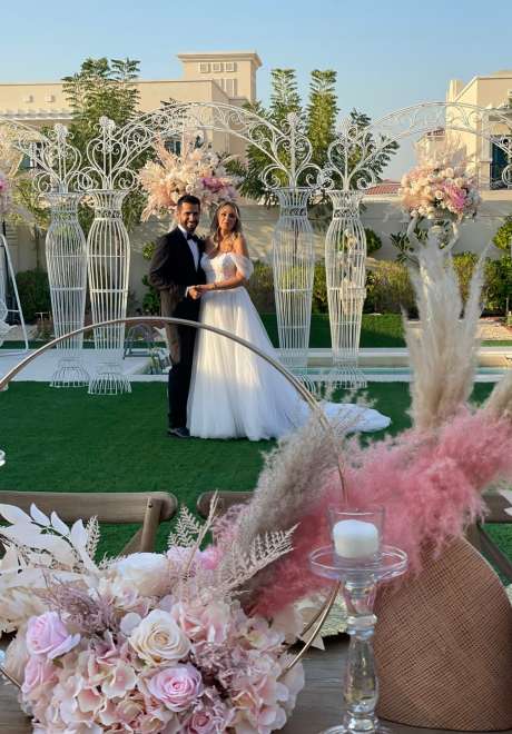 An Enchanting Pink Garden Wedding in UAE