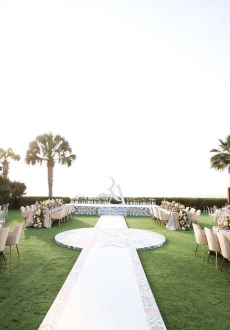 حفل زفاف ساحر في الهواء الطلق في دبي
