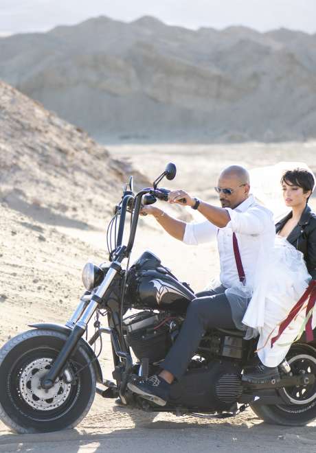 Romantic Boho Motorbike Desert Wedding Elopement in Qatar