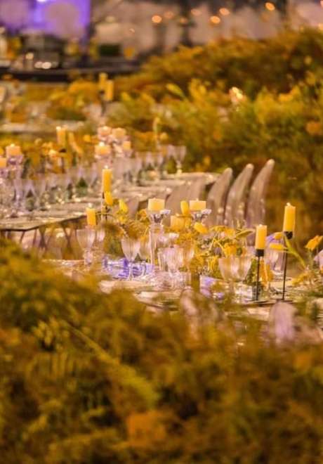 حفل زفاف أنيق باللون الأصفر في لبنان