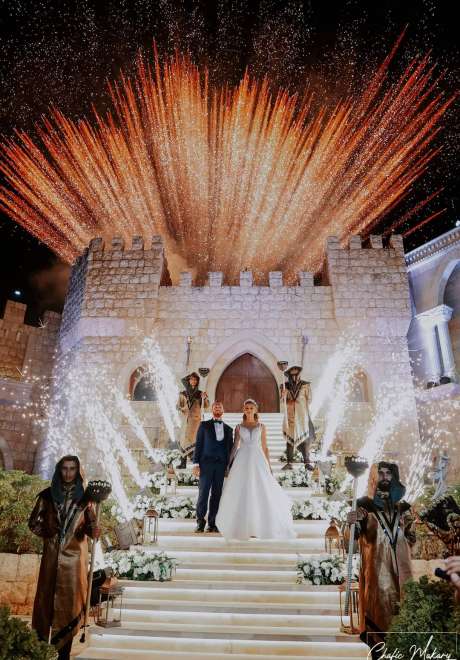 حفل زفاف رومانسي في شمال لبنان