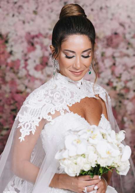حفل زفاف مزين بأزهار الجيبسوفيلا في لبنان