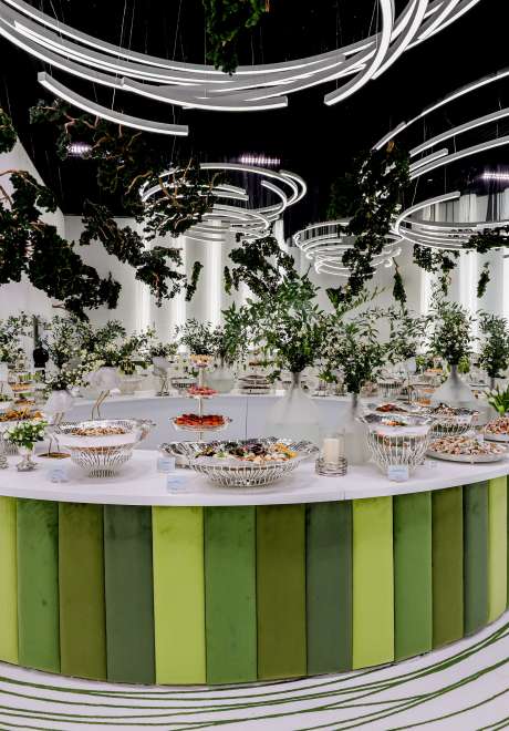 A Unique Green and White Wedding in Kuwait