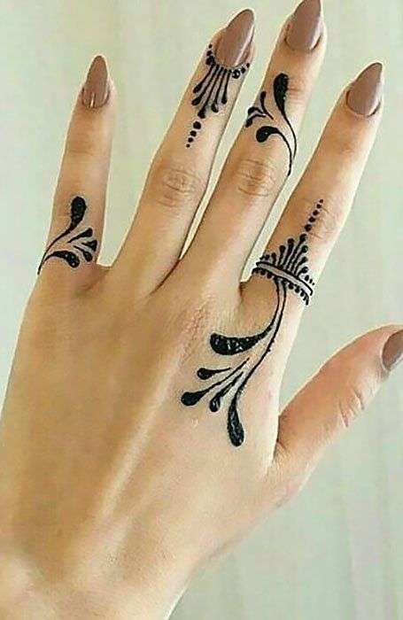 simple henna hand designs