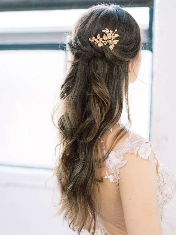 60 Best Hairstyles for gowns ideas | long hair styles, hair styles, wedding  hairstyles