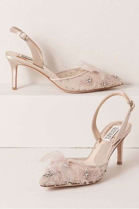Elegant Nude Colored Wedding Shoes