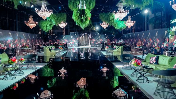 حفل زفاف بثيم البيت الزجاجي في الدوحة