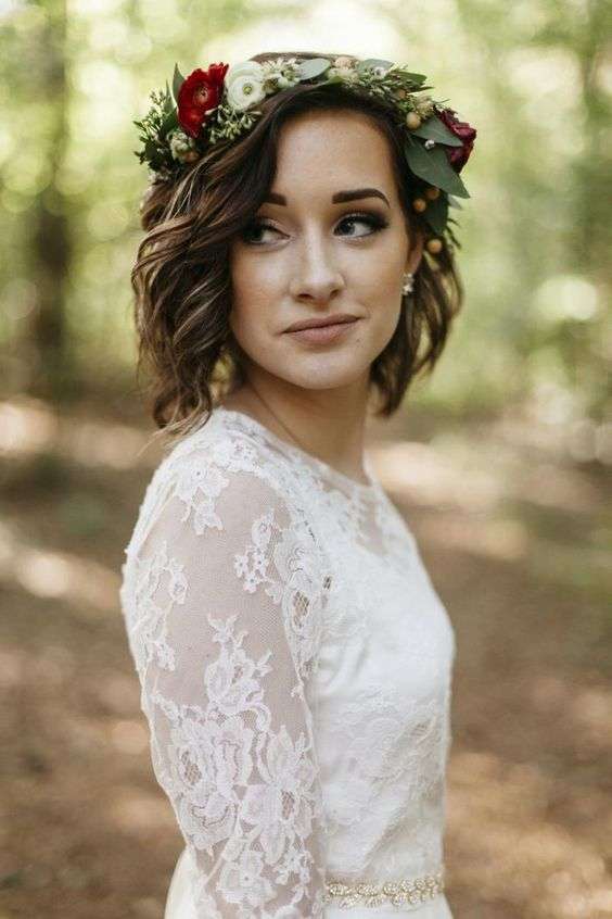 Beautiful Bridal Hairstyles For Short Hair