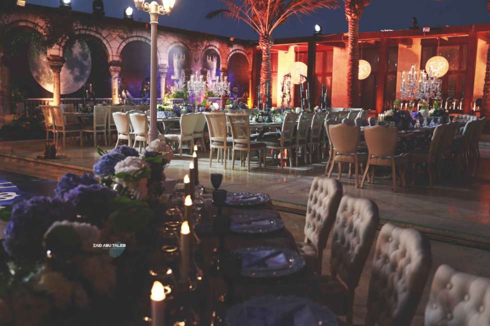 حفل زفاف من وحي جمال منتصف الليل في عمان