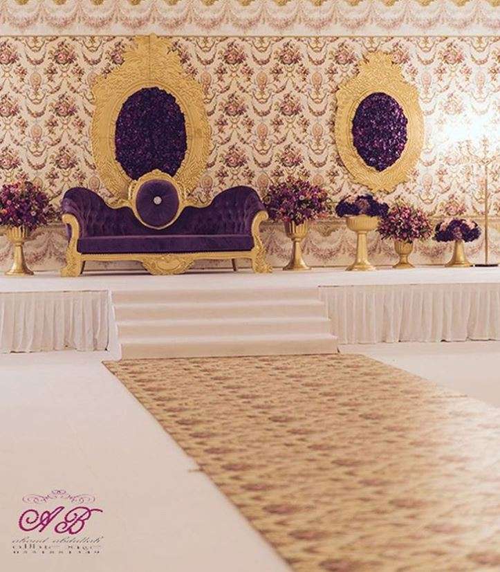 أجمل كوش أفراح من تصميم أشهر منظمي حفلات الزفاف العرب
