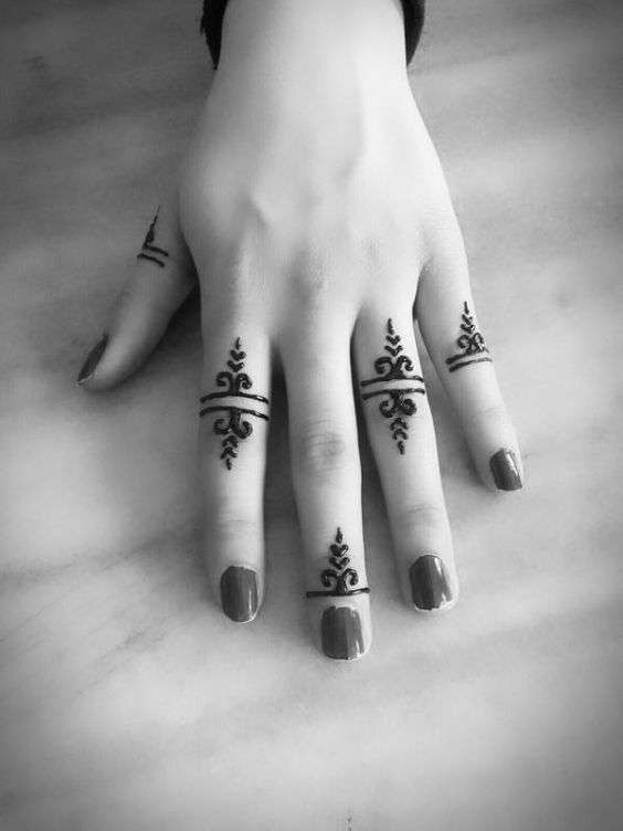3 Beautiful Finger Tattoo Mehndi Design||Ring mehndi design for finger||Finger  Tattoo mehndi designs - YouTube