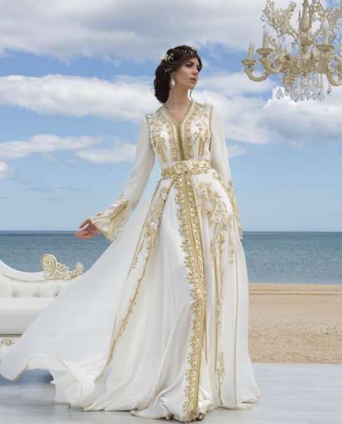 White Bridal Abaya
