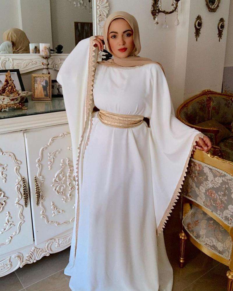 White Bridal Abaya 9