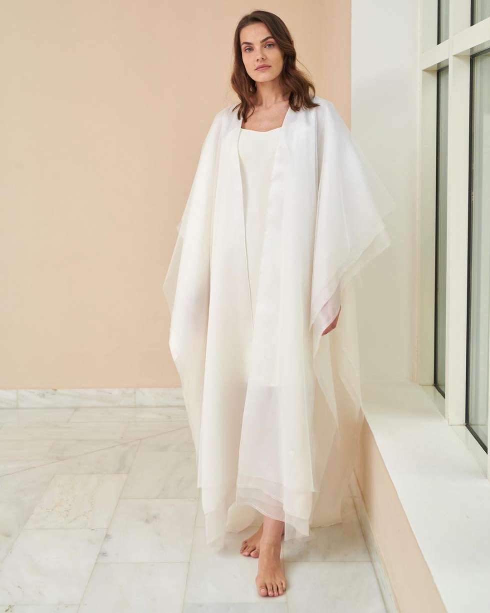 White Bridal Abaya 7