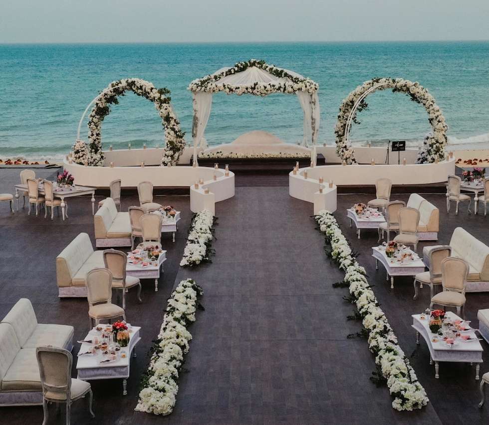 A Charming Seascape Wedding in Qatar