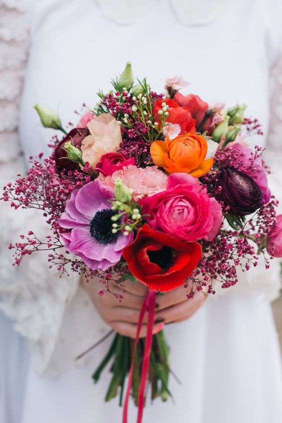 Bright and Colorful Wedding Bouquets for Summer