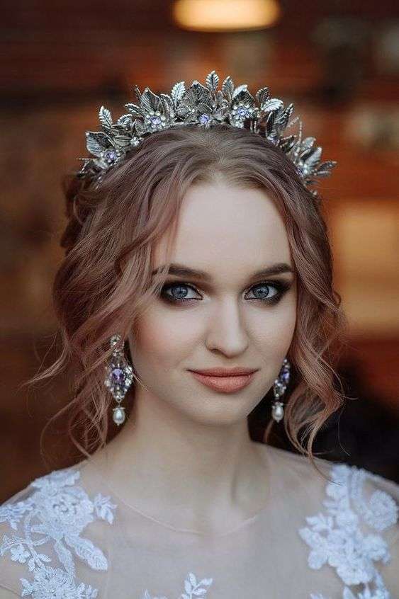 Bridal Hairstyle Ideas with Royal Tiaras