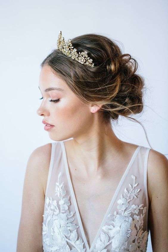 Bridal Hairstyle Ideas with Royal Tiaras