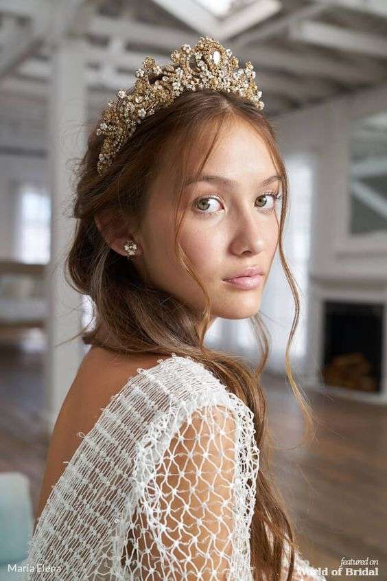 Bridal Hairstyle Ideas with Royal Tiaras