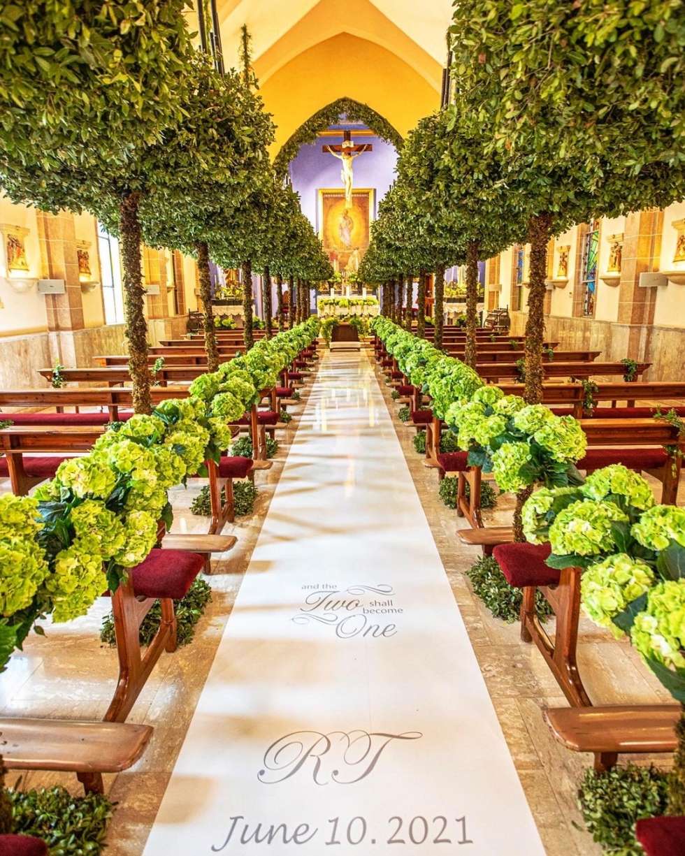 حفل زفاف منعش بدرجات اللون الأخضر في عمان 38