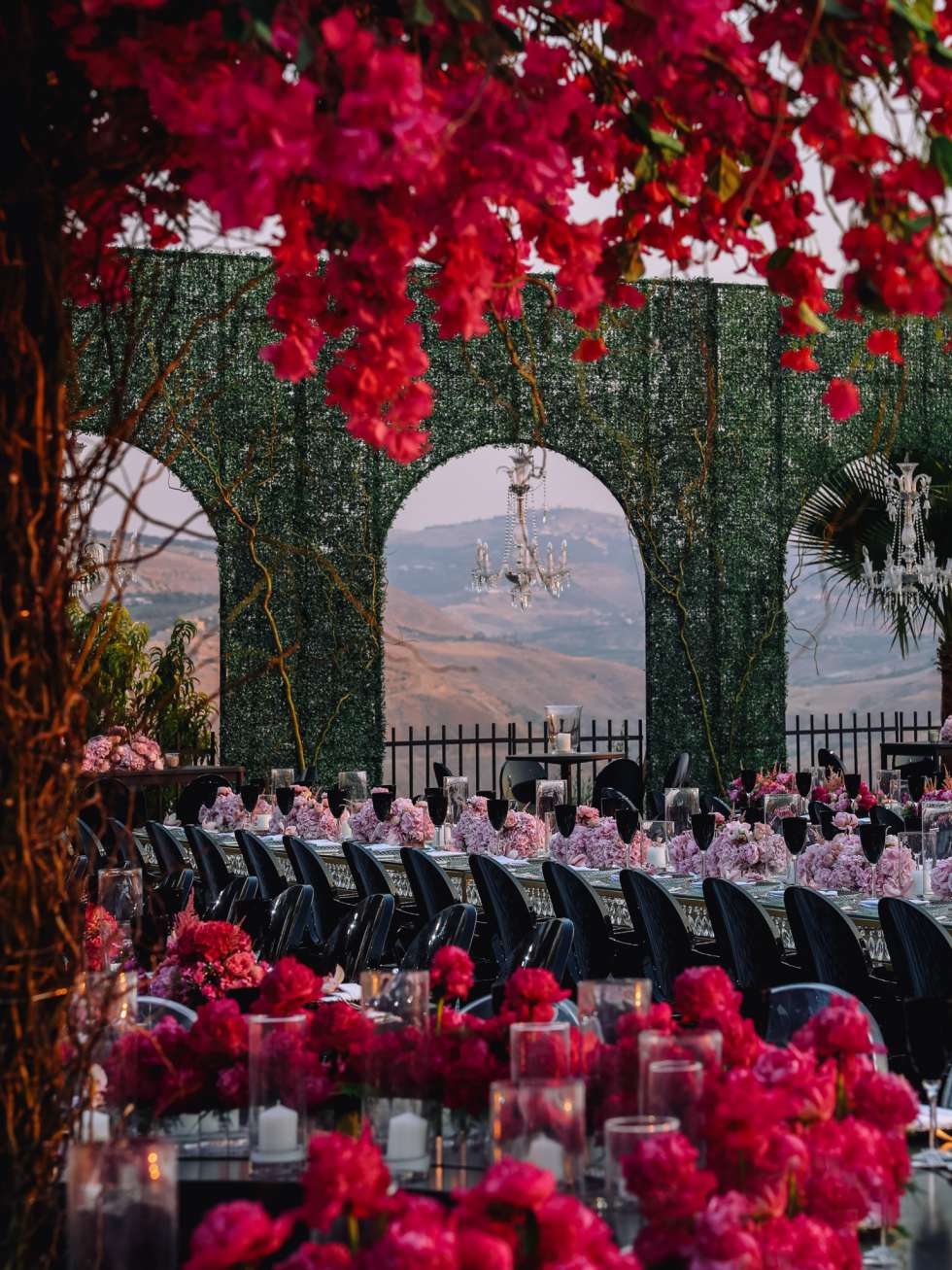 An All Pink Alfresco Wedding in Jordan