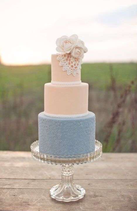 Peach and blue wedding theme