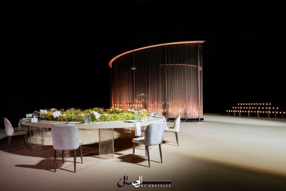ثيم حفل زفاف عصري في دبي 
