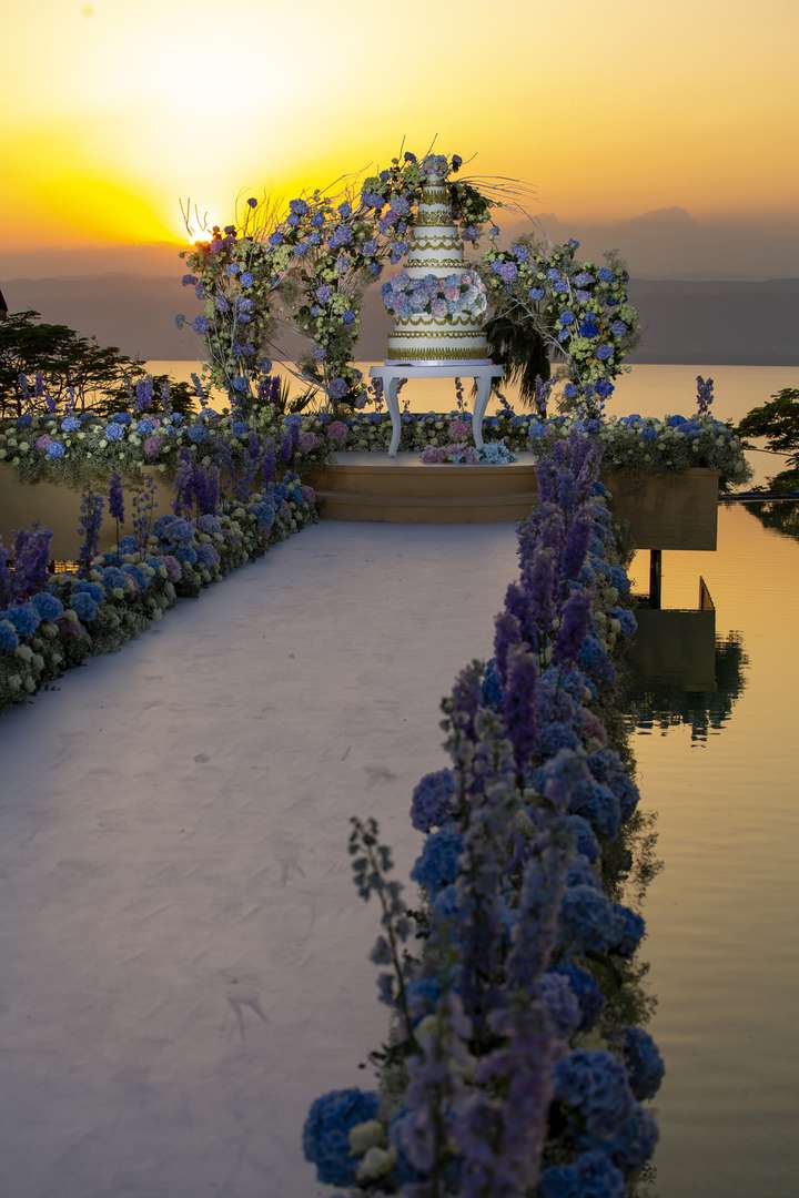 A Lake Como Wedding Theme in The Dead Sea