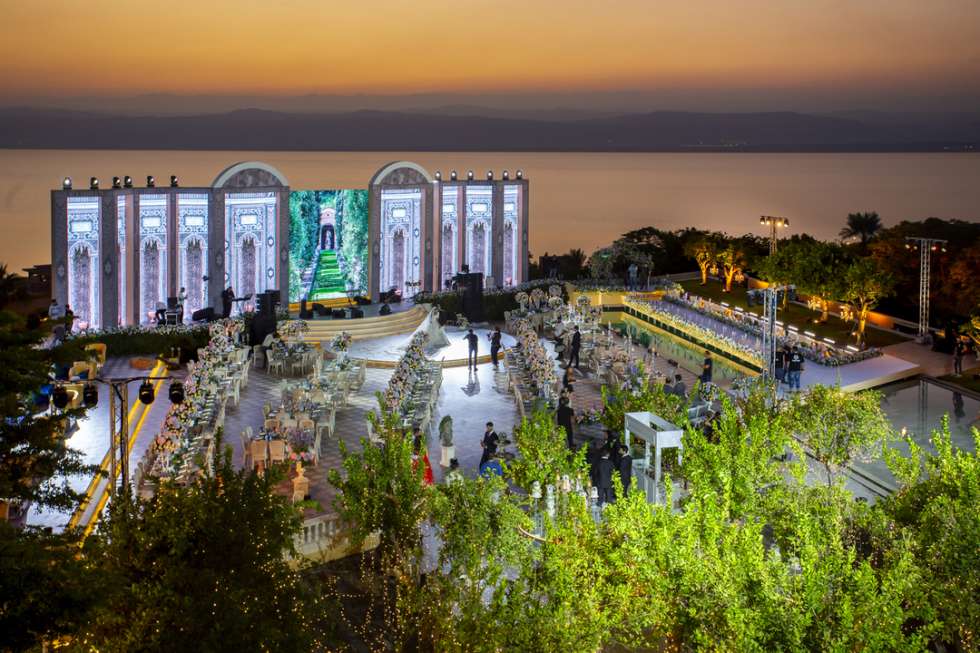 A Lake Como Wedding Theme in The Dead Sea