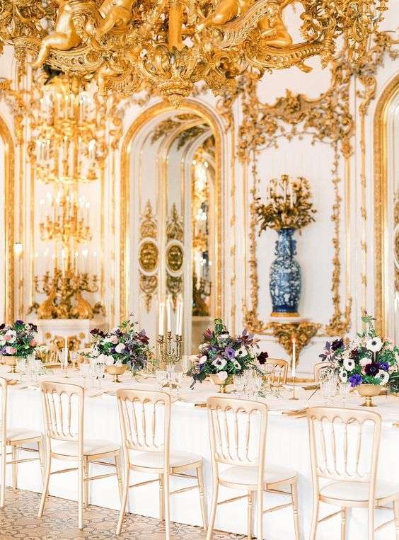 A Baroque-Themed Wedding for Winter