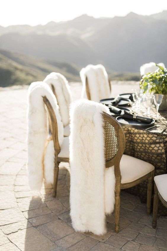 Winter Wedding Chair Decorations You'll Love