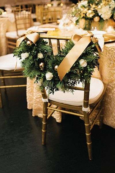 Winter Wedding Chair Decorations You'll Love